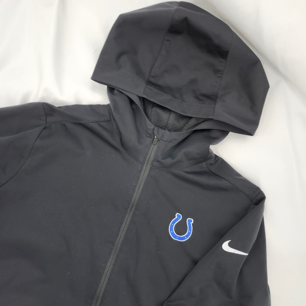 Nike Golf Womens Shield Wind Jacket L Black Indianapolis Colts Full Zip Hooded